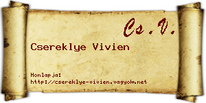 Csereklye Vivien névjegykártya